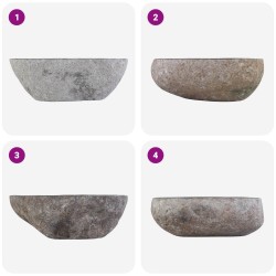 Lavabo ovale Gris (32-37) x (27-30) x 12 cm Pierre de Rivière 648525648525