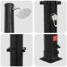 Douche solaire avec pommeau de douche et robinet 20 l Noir 648531648531