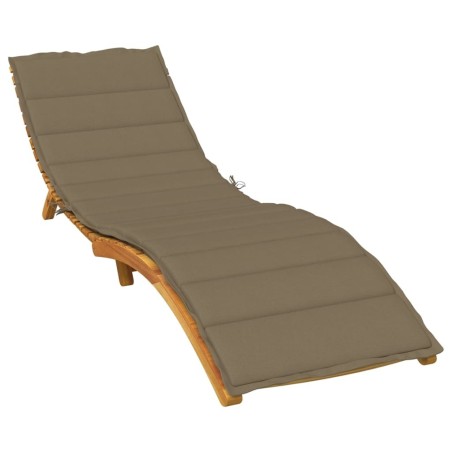 Coussin de chaise longue taupe mélangé 200x70x4 cm tissu 648535648535