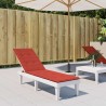 Coussin de chaise longue rouge mélangé (75+105) x 50 x 4 cm tissu 648536648536
