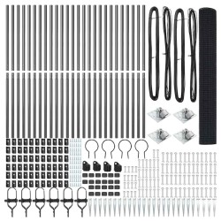 Clôture en fil soudé avec pointes 50 x 1,2 m Gris Maille 648537648537