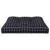 Coussin de palette motif à carreaux noir 70x70x12 cm tissu 648541648541