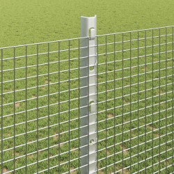 Clôture en fil soudé avec poteaux 10 x 1,2 m Acier galvanisé 648542648542
