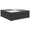 Salon de jardin 6 pcs avec coussins Résine tressée Noir 648543648543