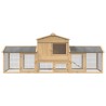 Poulailler 3 pcs Marron Bois de pin massif 648547648547