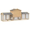 Poulailler 3 pcs Marron Bois de pin massif 648547648547