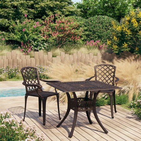 Ensemble de bistro 3 pcs Aluminium coulé Bronze 648557648557