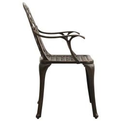 Ensemble de bistro 3 pcs Aluminium coulé Bronze 648557648557