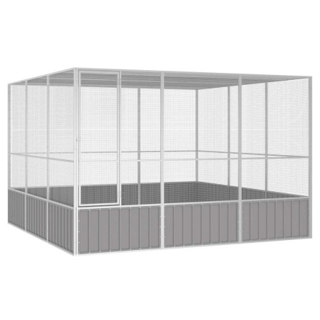 Cage à oiseaux Gris 302,5x324,5x211,5 cm Acier galvanisé 648565648565