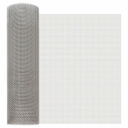 Écran en maille 40 x 500 cm 6 Mesh Acier Inoxydable 201 Argenté 648576648576