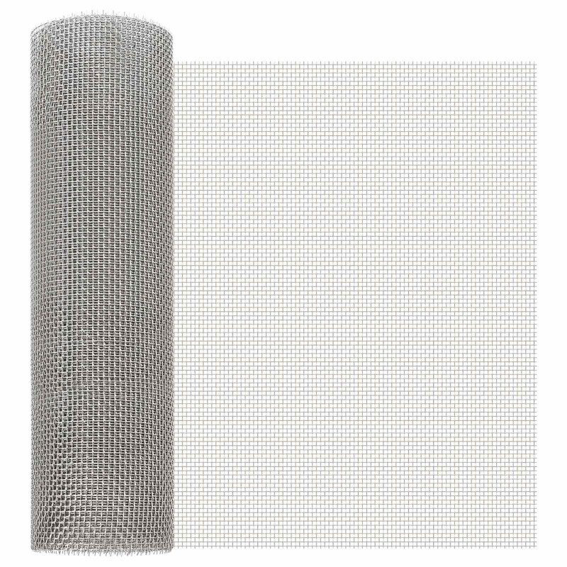 Écran en maille 40 x 500 cm 6 Mesh Acier Inoxydable 201 Argenté 648576648576