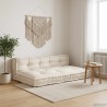 Coussin de canapé sur palette 2 pcs Crème 120 x 80 x 38 cm 648577648577