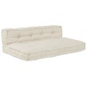 Coussin de canapé sur palette 2 pcs Crème 120 x 80 x 38 cm 648577648577