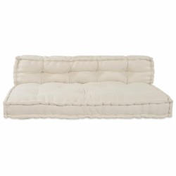 Coussin de canapé sur palette 2 pcs Crème 120 x 80 x 38 cm 648577648577