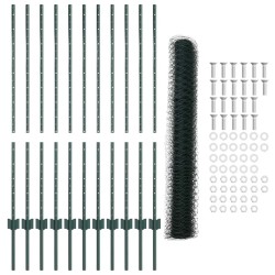 Clôture hexagonale avec poteau 25 x 1,2 m Vert Maille 648581648581