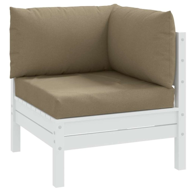 Coussins de palette lot de 3 taupe mélangé tissu 648585648585