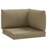 Coussins de palette lot de 3 taupe mélangé tissu 648585648585