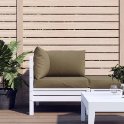 Coussins de palette lot de 3 taupe mélangé tissu 648585648585