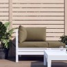 Coussins de palette lot de 3 taupe mélangé tissu 648585648585