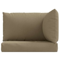 Coussins de palette lot de 3 taupe mélangé tissu 648585648585