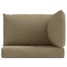 Coussins de palette lot de 3 taupe mélangé tissu 648585648585
