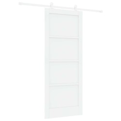 Porte coulissante Blanc 83 x 202 cm Bois de pin massif 648586648586