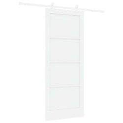 Porte coulissante Blanc 83 x 202 cm Bois de pin massif 648586648586