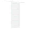 Porte coulissante Blanc 83 x 202 cm Bois de pin massif 648586648586