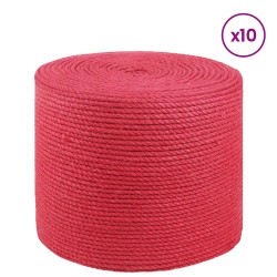Corde en Jute 10 pcs Rouge Jute 100% Tossa 648594648594