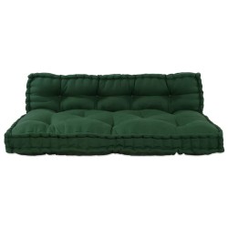 Coussin de canapé sur palette 2 pcs Vert 120 x 80 x 38 cm Tissu 648603648603