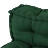 Coussin de canapé sur palette 2 pcs Vert 120 x 80 x 38 cm Tissu 648603648603