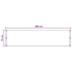 Écran de balcon Gris clair 75 x 300 cm HDPE et Aluminium 648610648610