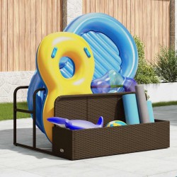 Rangement pour matelas gonflables de piscine marron 110 x 100 x 57 cm en rotin synthétique 648639648639