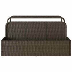 Rangement pour matelas gonflables de piscine marron 110 x 100 x 57 cm en rotin synthétique 648639648639