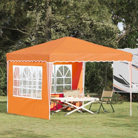 Tente de fête pop-up 288 x 288 x 245 cm Orange Tissu Oxford 648641648641