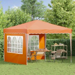 Tente de fête pop-up 288 x 288 x 245 cm Orange Tissu Oxford 648641648641