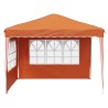 Tente de fête pop-up 288 x 288 x 245 cm Orange Tissu Oxford 648641648641