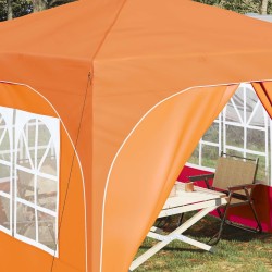 Tente de fête pop-up 290 x 290 x 245 cm Orange 648642648642