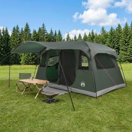 Tente tunnel Vert armée 366 x 244 x 198 cm Polyester et Acier 648646648646