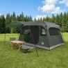 Tente tunnel Vert armée 366 x 244 x 198 cm Polyester et Acier 648646648646