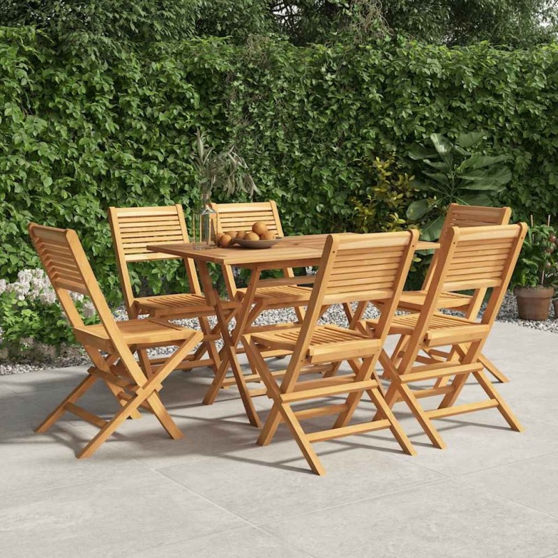 Chaises de jardin pliantes lot de 6 47x62x90cm bois massif teck 648657648657