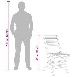 Chaises de jardin pliantes lot de 6 47x62x90cm bois massif teck 648657648657