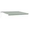 Auvent rétractable Vert et blanc 400 × 300 cm 648662648662