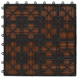 Carreau de terrasse 22 pcs Marron 30 x 30 cm WPC 648680648680