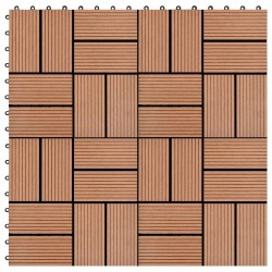 Carreau de terrasse 22 pcs Marron 30 x 30 cm WPC 648680648680