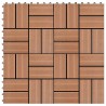 Carreau de terrasse 22 pcs Marron 30 x 30 cm WPC 648680648680