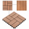 Carreau de terrasse 22 pcs Marron 30 x 30 cm WPC 648680648680