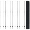 Clôture en fil soudé avec poteaux 50 x 1,2 m Gris Maille 648686648686