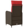 Chaise de jardin inclinable Marron et rouge polyrotin 648687648687