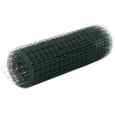 Grillage acier avec revêtement en PVC 25x0,5 m vert 648689648689